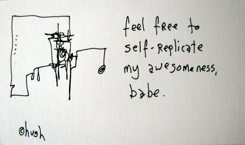 self-replication, by Hugh McLeod