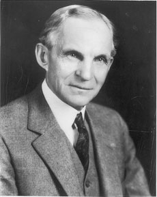 Henry Ford, 1863-1947, Founder of the Ford Motor Company and father of modern assembly lines