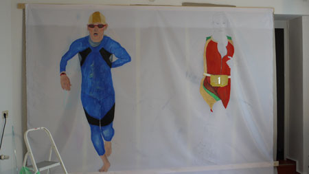 ronniechris Ronnie out of swim, Chris still in the making